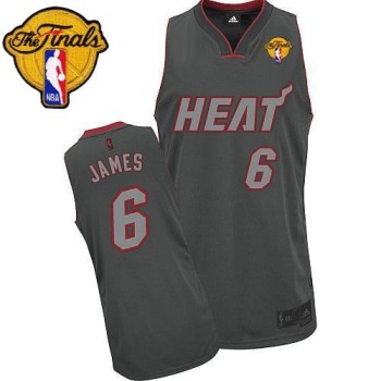 Heat #6 LeBron James Grey Graystone Fashion With Finals Patch Stitched NBA Jersey Heat #6 LeBron James Grey Graystone Fashion With Finals Patch Stitched NBA Jersey