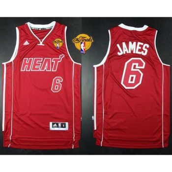 Heat #6 LeBron James Red Pride Swingman Finals Patch Stitched NBA Jersey Heat #6 LeBron James Red Pride Swingman Finals Patch Stitched NBA Jersey