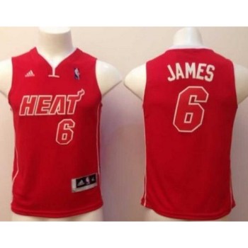 Heat #6 LeBron James Red Pride Swingman Stitched Youth NBA Jersey Heat #6 LeBron James Red Pride Swingman Stitched Youth NBA Jersey