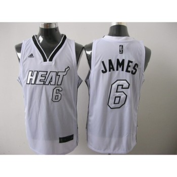 Heat #6 LeBron James Silver No. White Stitched NBA Jersey Heat #6 LeBron James Silver No. White Stitched NBA Jersey