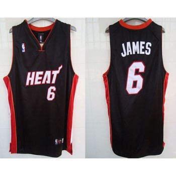Heat #6 LeBron James Stitched Black NBA Jersey Heat #6 LeBron James Stitched Black NBA Jersey