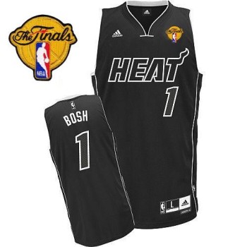 Heat Finals Patch #1 Chris Bosh Black Shadow Stitched NBA Jersey Heat Finals Patch #1 Chris Bosh Black Shadow Stitched NBA Jersey