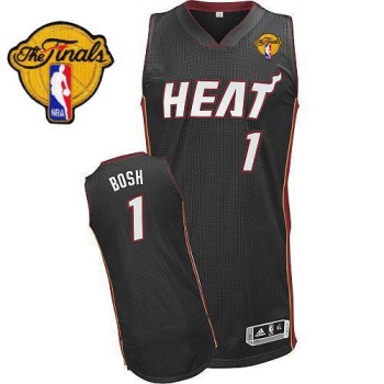 Heat Finals Patch #1 Chris Bosh Revolution 30 Black Stitched NBA Jersey Heat Finals Patch #1 Chris Bosh Revolution 30 Black Stitched NBA Jersey