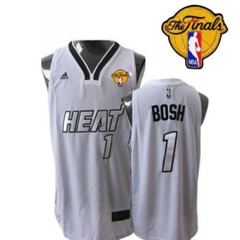 Heat Finals Patch #1 Chris Bosh White Silver No. Stitched NBA Jersey Heat Finals Patch #1 Chris Bosh White Silver No. Stitched NBA Jersey