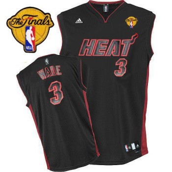 Heat Finals Patch #3 Dwyane Wade Black With Black&Red No. Stitched NBA Jersey Heat Finals Patch #3 Dwyane Wade Black With Black&Red No. Stitched NBA Jersey