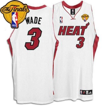 Heat Finals Patch #3 Dwyane Wade White Stitched NBA Jersey Heat Finals Patch #3 Dwyane Wade White Stitched NBA Jersey