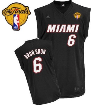 Heat Finals Patch #6 LeBron James Black Bron Bron Fashion Stitched NBA Jersey Heat Finals Patch #6 LeBron James Black Bron Bron Fashion Stitched NBA Jersey