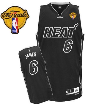 Heat Finals Patch #6 LeBron James Black Shadow Stitched NBA Jersey Heat Finals Patch #6 LeBron James Black Shadow Stitched NBA Jersey