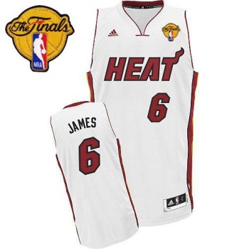 Heat Finals Patch #6 LeBron James Revolution 30 White Stitched NBA Jersey Heat Finals Patch #6 LeBron James Revolution 30 White Stitched NBA Jersey