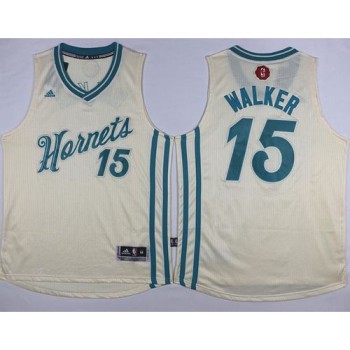 Hornets #15 Kemba Walker Cream 2015-2016 Christmas Day Stitched NBA Jersey Hornets #15 Kemba Walker Cream 2015-2016 Christmas Day Stitched NBA Jersey