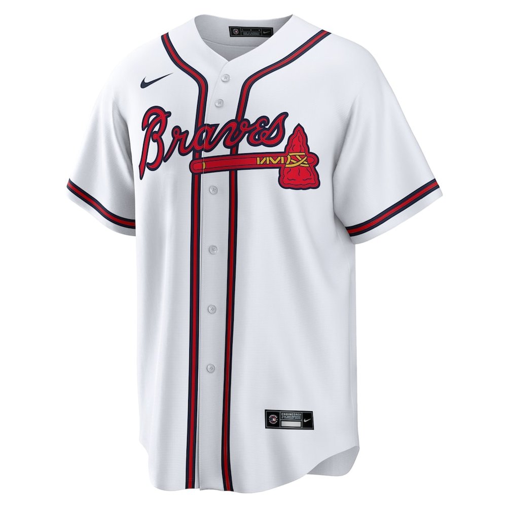 Men's Atlanta Braves #27 Austin Riley White Home Replica Player Jersey