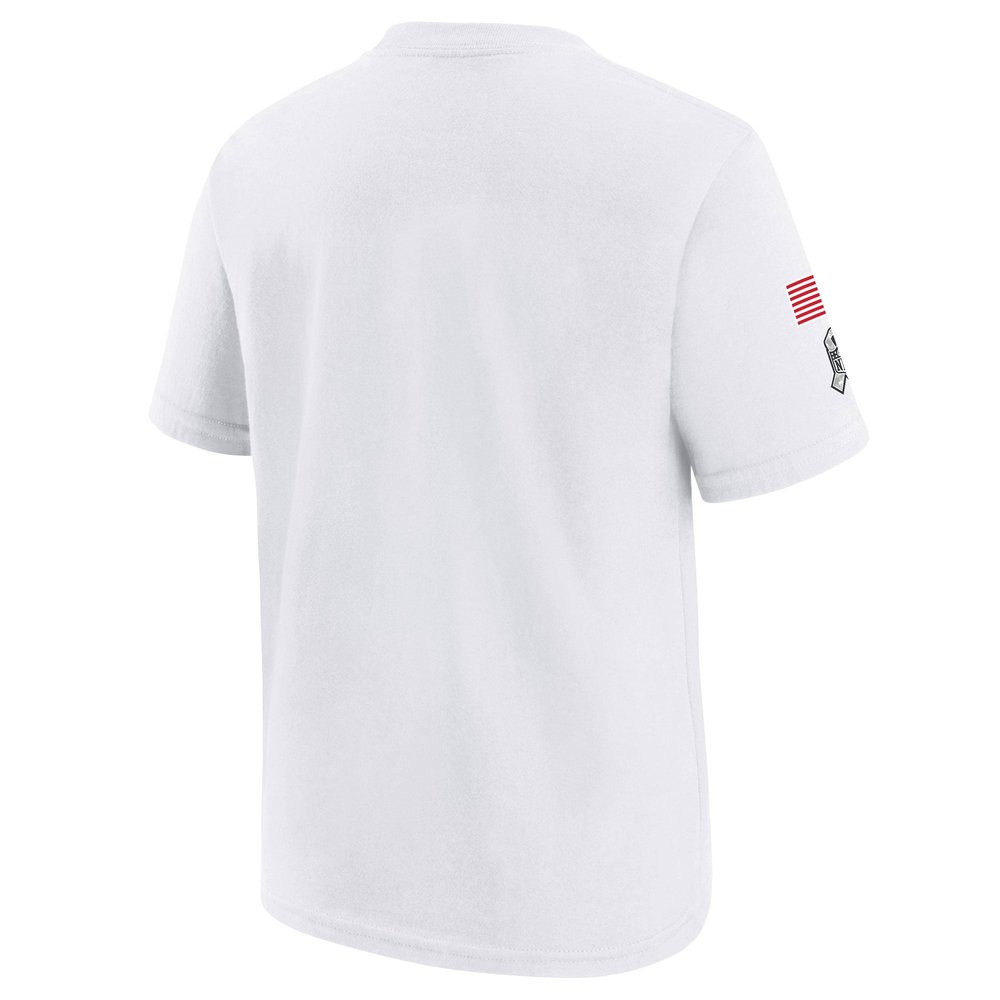Youth Tampa Bay Buccaneers White 2024 Salute To Service T-Shirt