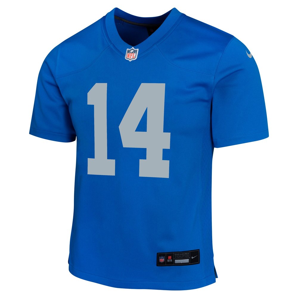 Youth Detroit Lions #14 Amon-Ra St. Brown Blue Alternate Game Jersey Youth Detroit Lions #14 Amon-Ra St. Brown Blue Alternate Game Jersey