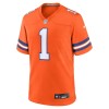 Men's Denver Broncos Jason Elam Orange Mile High Collection 1977 Throwback Retired Player Game Jersey
