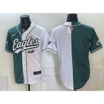 Youth Philadelphia Eagles Green Split Cool Base Stitched Baseball Jersey Youth Philadelphia Eagles Green Split Cool Base Stitched Baseball Jersey