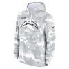 Youth Los Angeles Chargers White/Gray 2024 Salute To Service Pullover Hoodie
