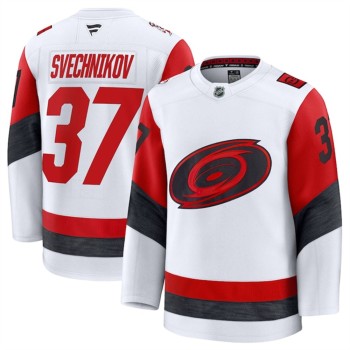 Youth Carolina Hurricanes #37 Andrei Svechnikov White 2025 Away Stitched Hockey Jersey