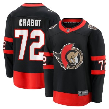 Men's Ottawa Senators #72 Thomas Chabot Black Home Breakaway Jersey Men's Ottawa Senators #72 Thomas Chabot Black Home Breakaway Jersey