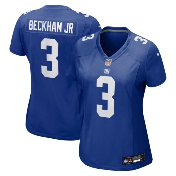Women's New York Giants #3 Odell Beckham Jr. Nike Royal Team Game Jersey Women's New York Giants #3 Odell Beckham Jr. Nike Royal Team Game Jersey