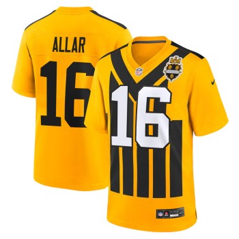 Men's Pittsburgh Steelers #16 Drew Allar Gold 2026 NFL Draft Game Jersey