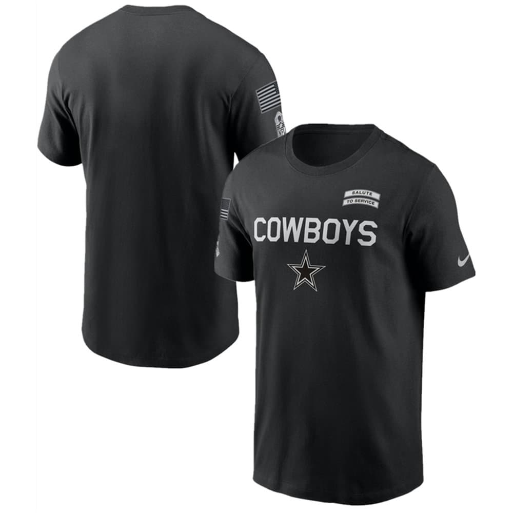 Men's Dallas Cowboys Black 2026 Salute to Service Sideline Dri-FIT T-Shirt