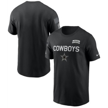 Men's Dallas Cowboys Black 2026 Salute to Service Sideline Dri-FIT T-Shirt