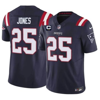Men's New England Patriots #25 Marcus Jones Navy 2026 2-Star C Pach Vapor F.U.S.E. Limited Jersey Men's New England Patriots #25 Marcus Jones Navy 2026 2-Star C Pach Vapor F.U.S.E. Limited Jersey