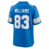 Men's Detroit Lions Isaiah Williams  Blue Game Jersey