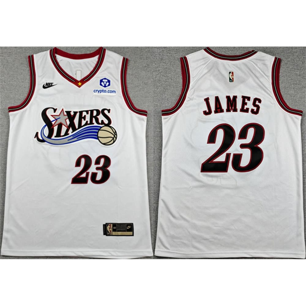Youth Philadelphia 76ers #23 LeBron James White Classic Edition Stitched Jersey