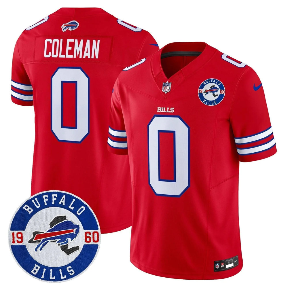 Youth Buffalo Bills #0 Keon Coleman Red Est. 1960 Patch Vapor F.U.S.E. Limited Jersey