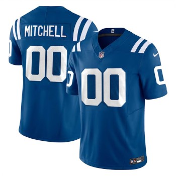 Men's Indianapolis Colts Adonai Mitchell Royal 2024 NFL Draft Player F.U.S.E. Vapor Untouchable Limited Stitched Football Jersey Men's Indianapolis Colts Adonai Mitchell Royal 2024 NFL Draft Player F.U.S.E. Vapor Untouchable Limited Stitched Football Jersey