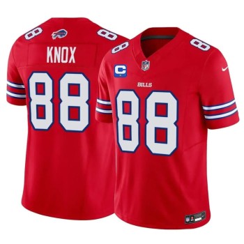 Men's Buffalo Bills #88 Dawson Knox Red 2026 With 1-Star C Patch Vapor F.U.S.E. Untouchable Limited Jersey