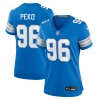 Women's Detroit Lions Kyle Peko  Blue Game Jersey