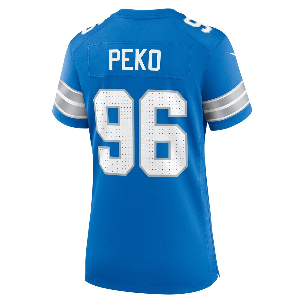 Women's Detroit Lions Kyle Peko  Blue Game Jersey