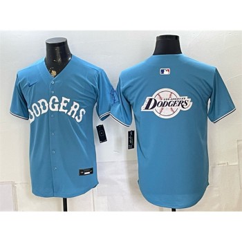 Youth Los Angeles Dodgers Team Big Logo Blue Vapor Limited Jersey