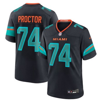 Men's Miami Dolphins #74 Kadyn Proctor Black 2026 NFL Draft Game Jersey
