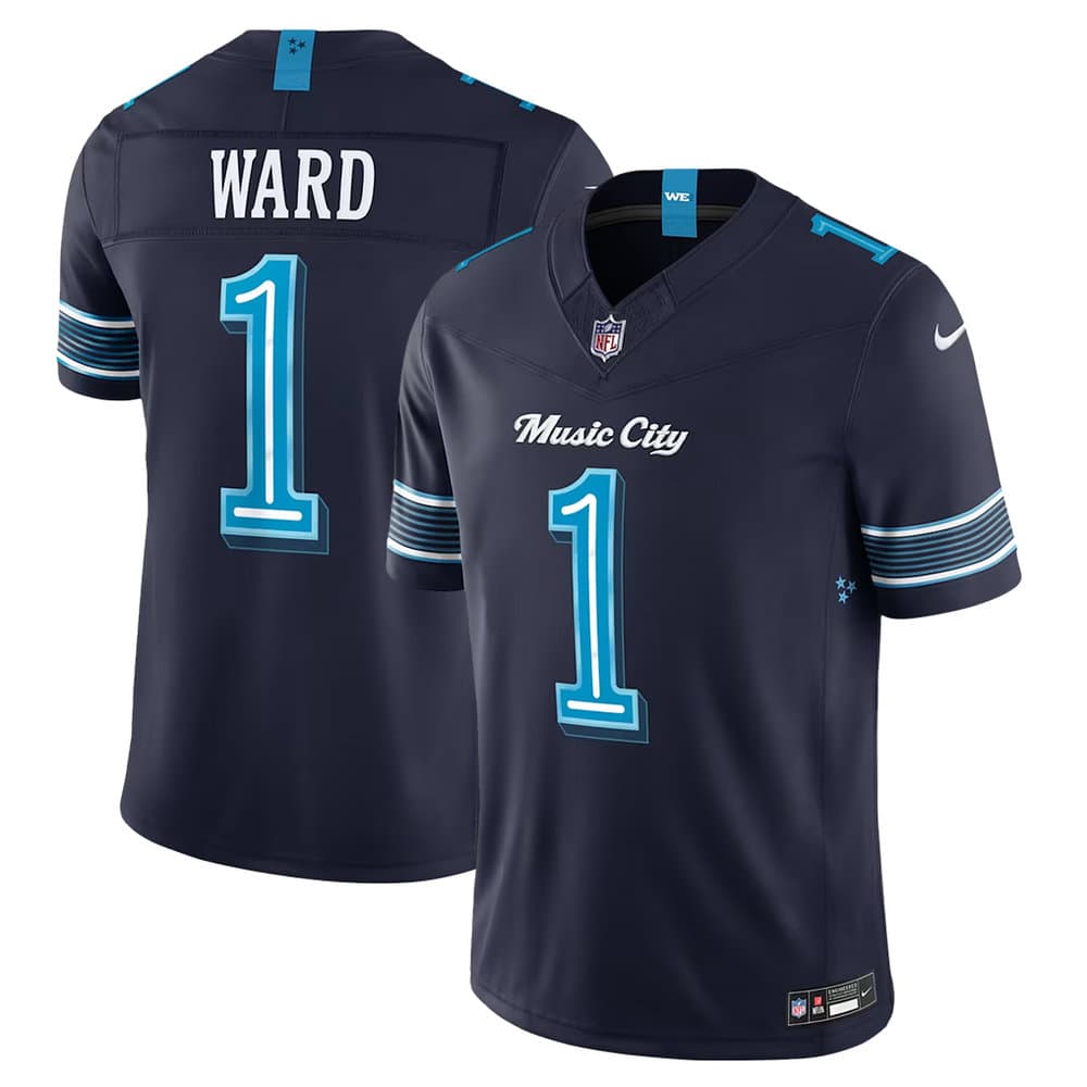 Youth Tennessee Titans #1 Cameron Ward Navy 2026 Rivalries Collection Vapor F.U.S.E. Limited Jersey