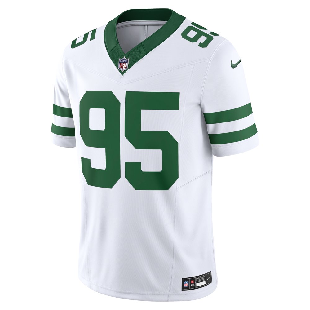 Men's New York Jets Quinnen Williams Legacy White Vapor F.U.S.E. Limited Jersey