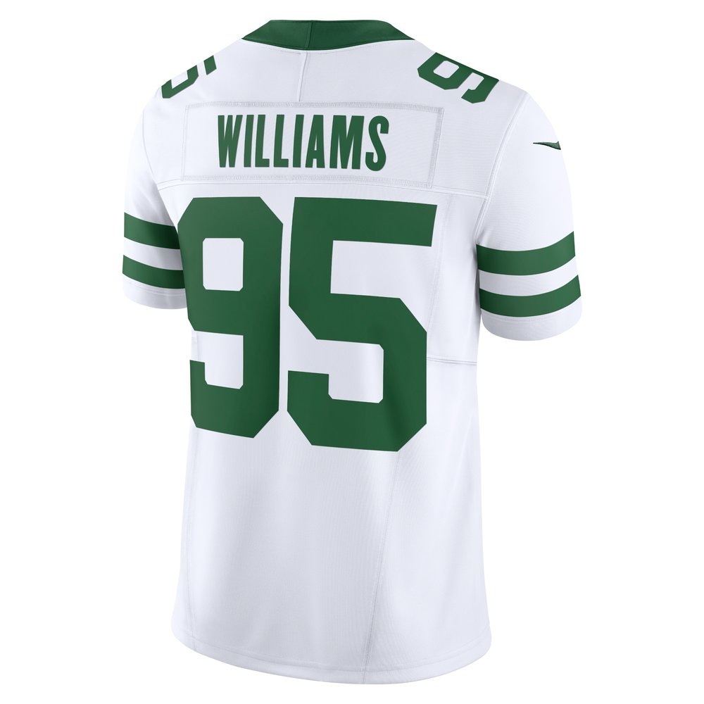 Men's New York Jets Quinnen Williams Legacy White Vapor F.U.S.E. Limited Jersey