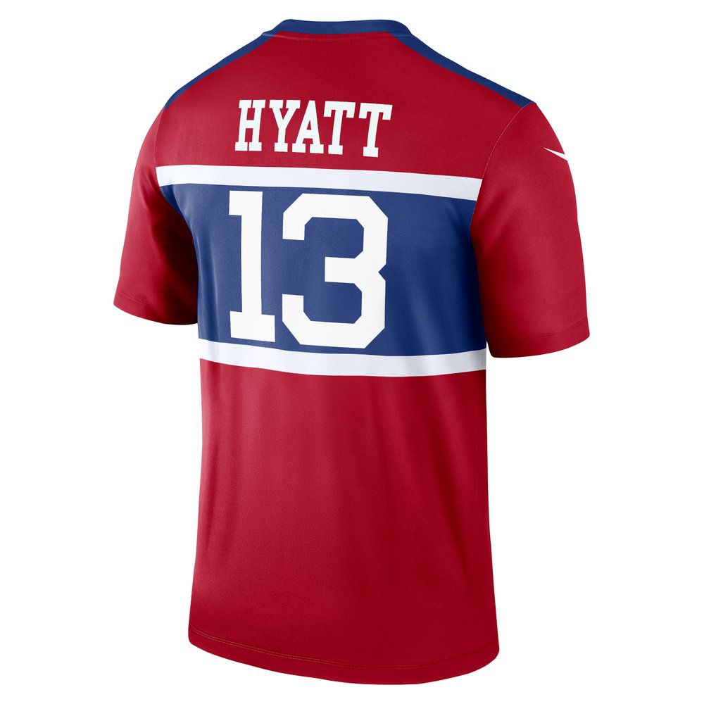 Men's New York Giants Jalin Hyatt Century Red Alternate Legend Player Jersey