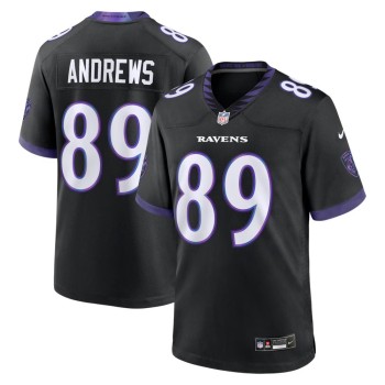 Men's Baltimore Ravens #89 Mark Andrews Black Alternate Game Jersey