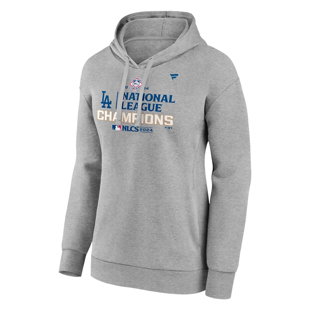 Women's Los Angeles Dodgers Heather Gray 2024 World Series Champions Hoodie