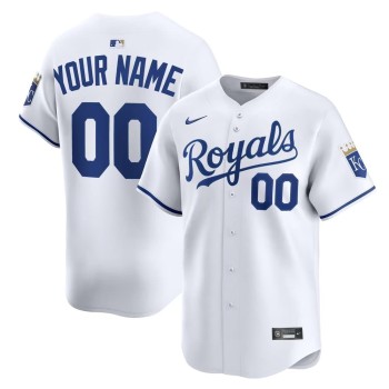Youth Kansas City Royals White Alternate Limited Custom Jersey