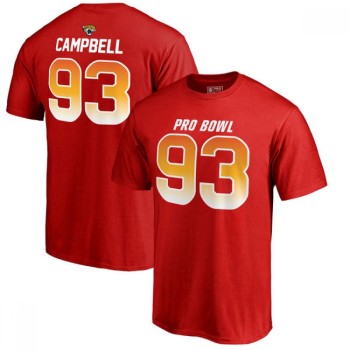 Jaguars #93 Calais Campbell AFC Pro Line 2018 NFL Pro Bowl Red T-Shirt Jaguars #93 Calais Campbell AFC Pro Line 2018 NFL Pro Bowl Red T-Shirt