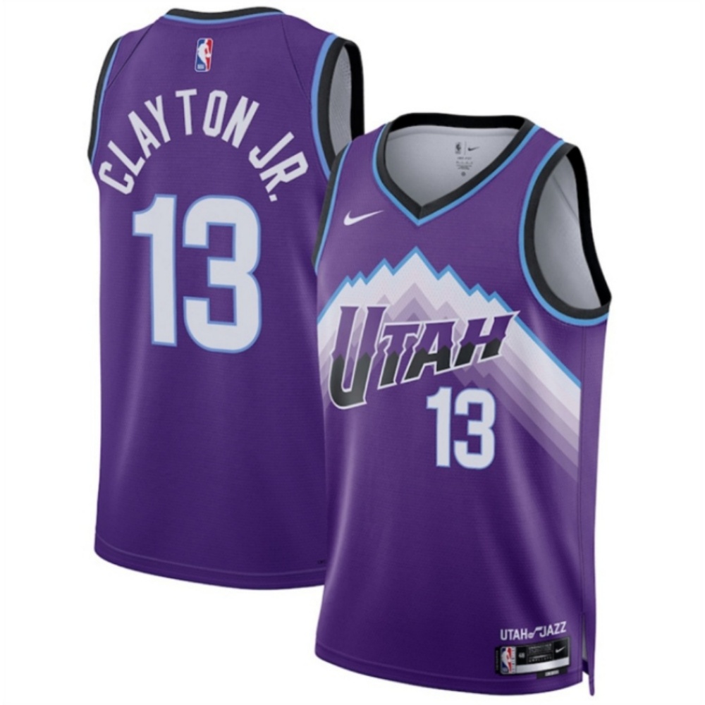 Men's Utah Jazz #13 Walter Clayton Jr. Purple 2025 Icon Edition Stitched Basketball Jersey