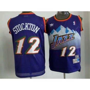 Jazz #12 John Stockton Purple Throwback Stitched NBA Jersey Jazz #12 John Stockton Purple Throwback Stitched NBA Jersey