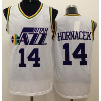 Jazz #14 Jeff Hornacek White Throwback Stitched NBA Jersey Jazz #14 Jeff Hornacek White Throwback Stitched NBA Jersey