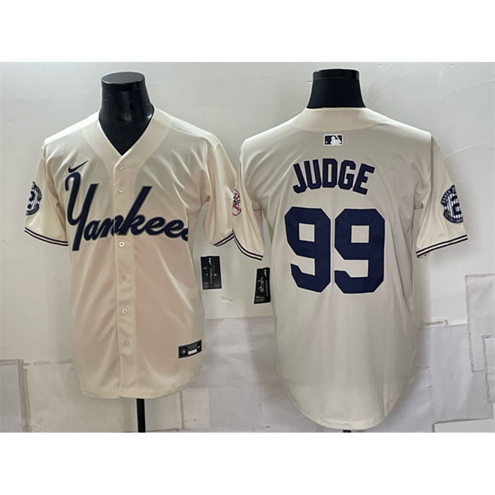 Youth New York Yankees #99 Aaron Judge Cream Limited Stitched Baseball Jersey