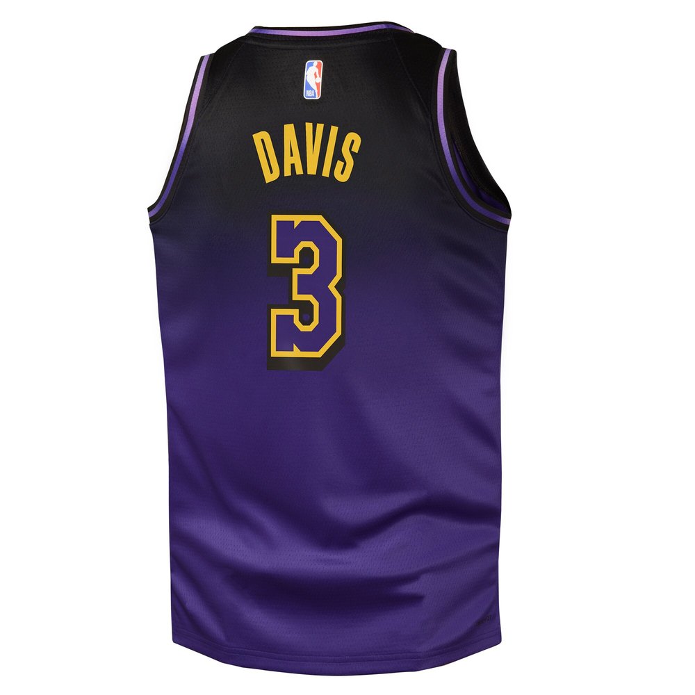 Youth Los Angeles Lakers #3 Anthony Davis Purple 2024/25 Swingman Player City Edition Jersey