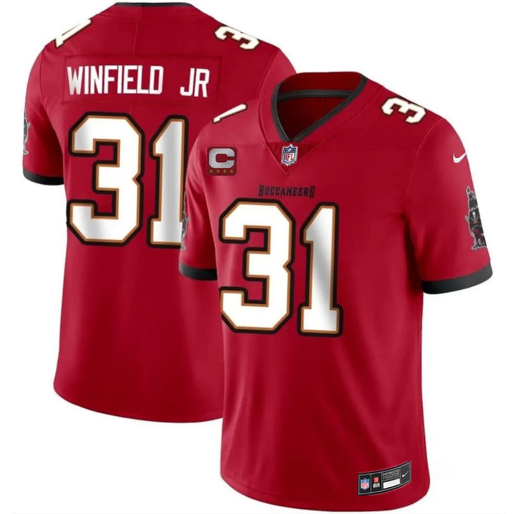 Men's Tampa Bay Buccaneers #31 Antoine Winfield Jr White 2026 With 4-Star C Patch Vapor Limited Jersey Men's Tampa Bay Buccaneers #31 Antoine Winfield Jr White 2026 With 4-Star C Patch Vapor Limited Jersey